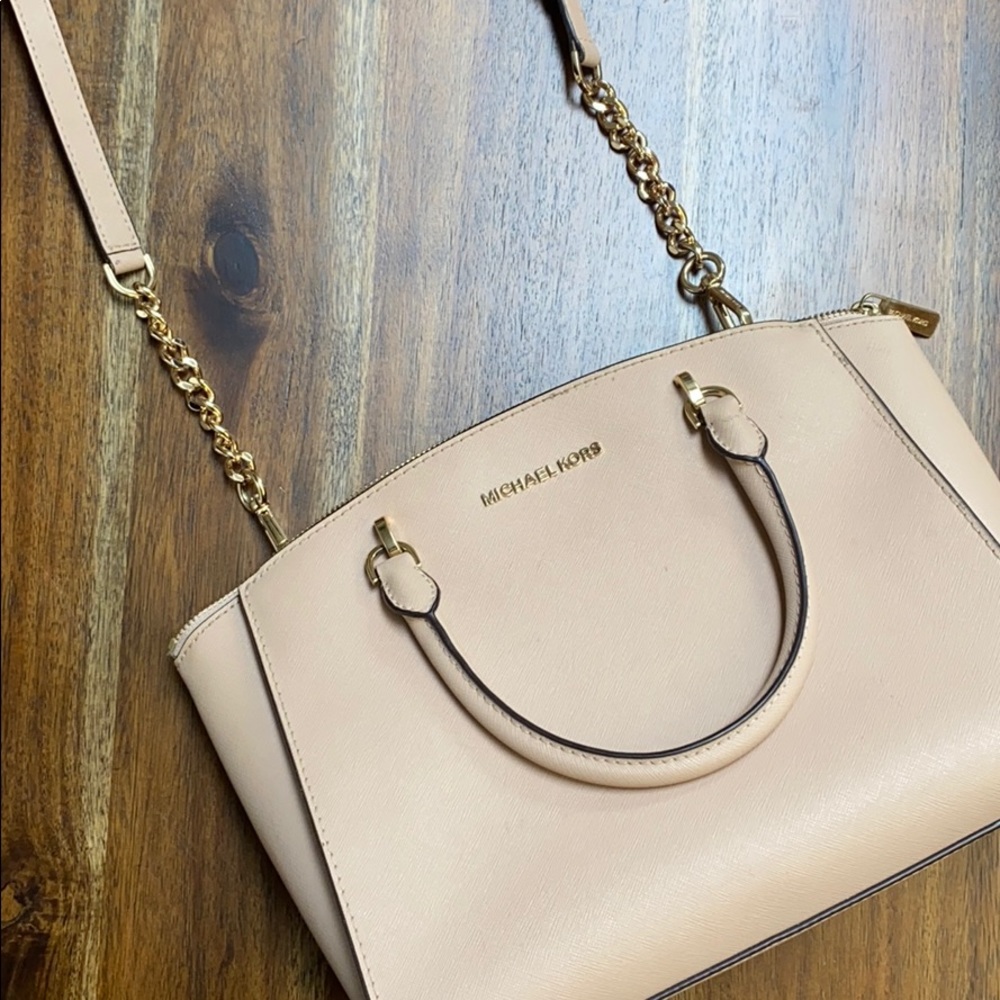 MK Michael Kors pink/nude purse tote